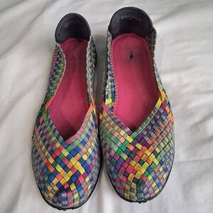 Corkys Loafer Women 9 Multicolor Sidewalk Woven Round Toe Slip On Casual Comfort